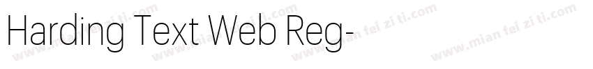 Harding Text Web Reg字体转换